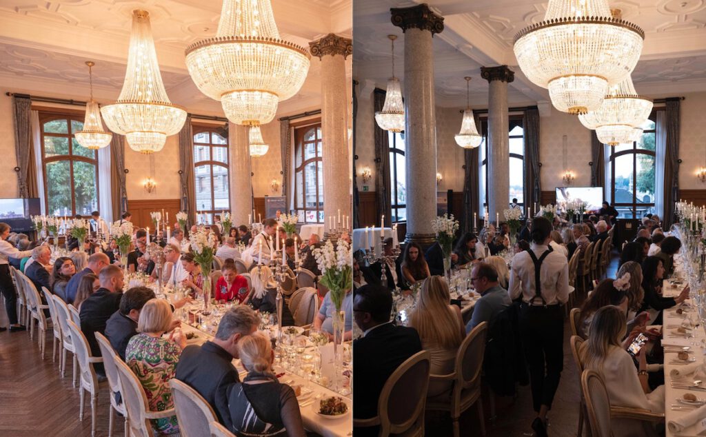 Dinner party in the Grand Hotel Les Trois Rois during Art Basel 2023
