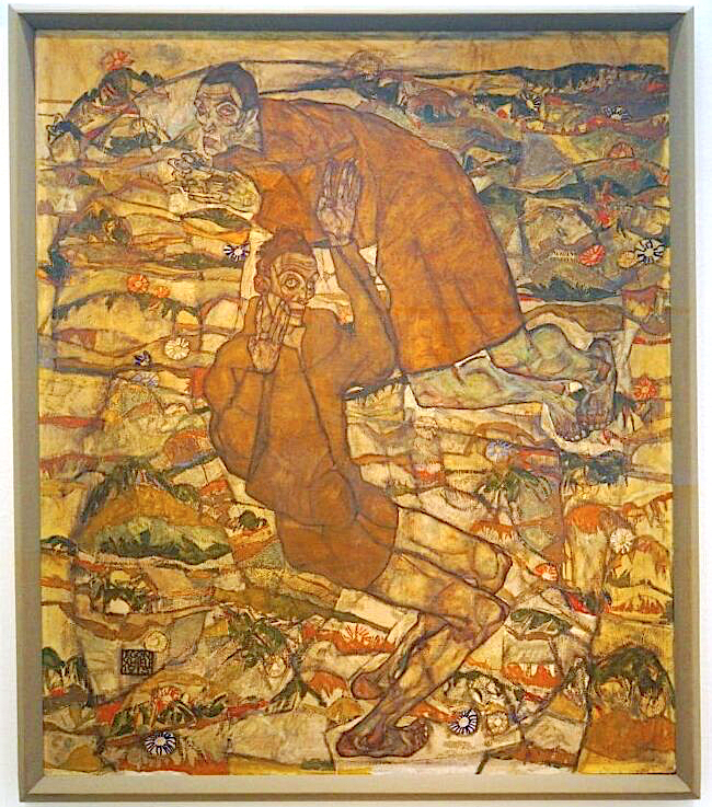 Egon Schiele Levitation (The Blind II) 1915, Oil and opaque colour on canvas, 170 x 200 cm