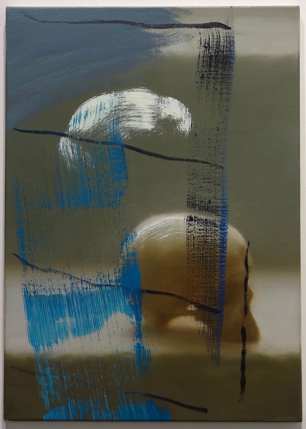 Gerhard Richter Schädel, abstrakt (545-4) 1983, oil on canvas, 70 x 50.5 cm, PF5112 @ Peter Freeman, Art Basel 2023