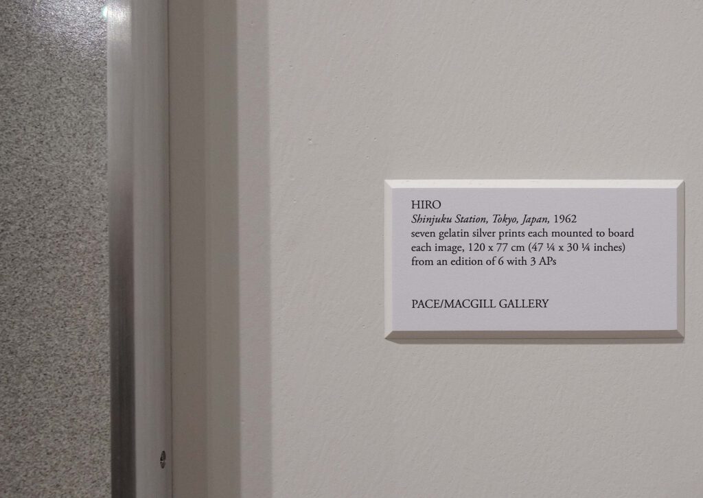 ヒロ (若林 康宏) HIRO (WAKABAYASHI Yasuhiro) “Shinjuku Station, Tokyo, Japan, 1962” Seven gelatine silver prints mounted to board, 120 × 76.8 cm, Edition ? from 6, + 3 APs @ plate by PACE-MACGILL, Art Basel 2019