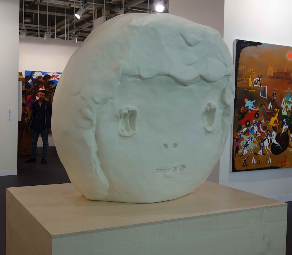 奈良美智 NARA Yoshitomo Ennui Head 2023, Urethane on bronze, 130 x 133 x 80 cm, Edition 1 of 3, 2 AP YN2122.1 @ BLUM & POE, Art Basel 2023