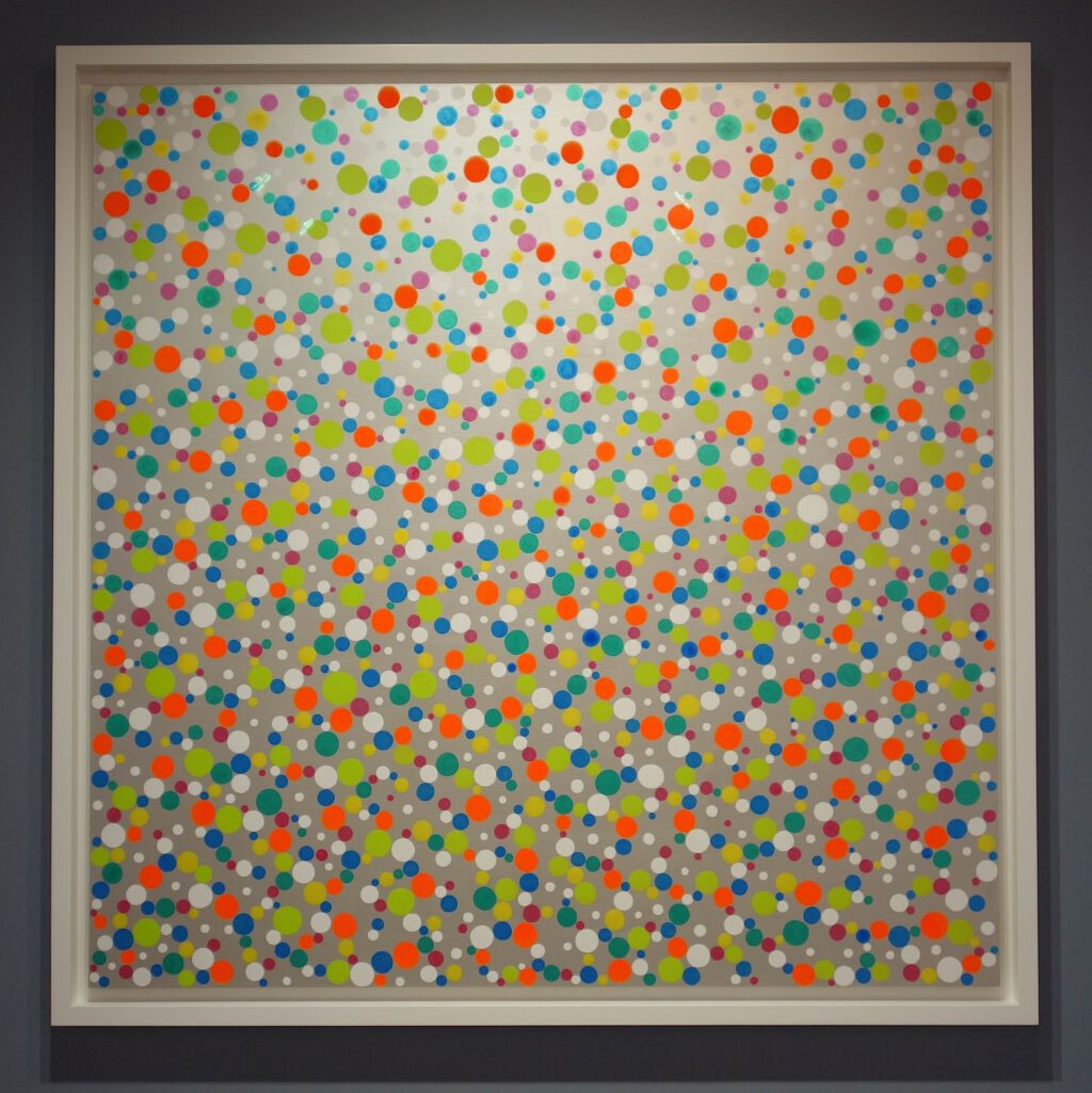 草間彌生 KUSAMA Yayoi Dots Obsession (T.W.KEV) 2005, Acrylic on canvas, 162 x 162 cm @ Edward Tyler Nahem, Art Basel 2023