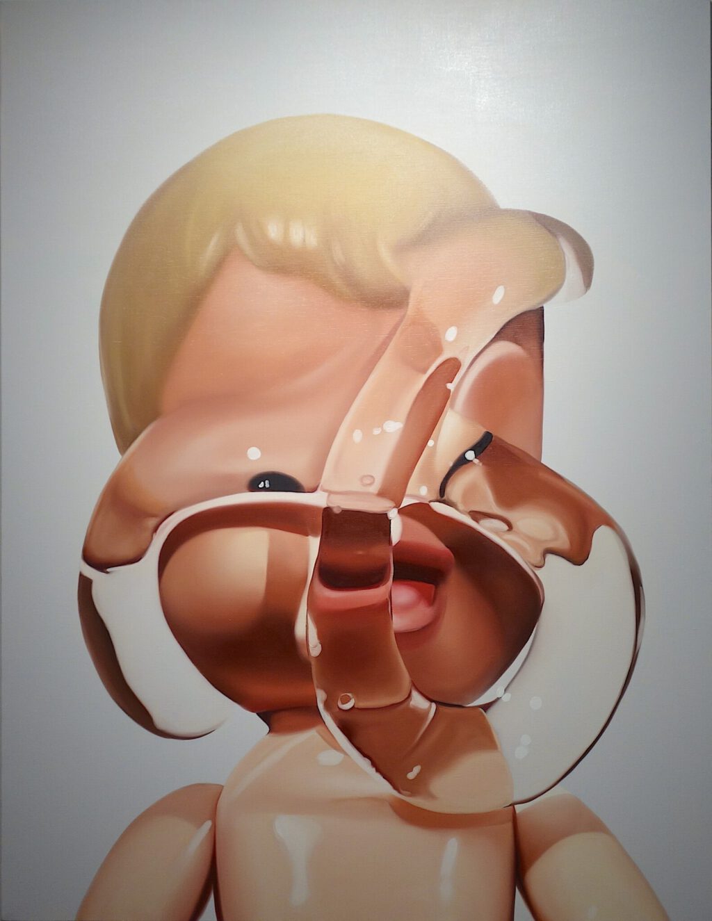 TOMOZAWA Kotao 友沢こたお slime CLXXIX 2023, oil on canvas, 145.5 x 112 cm