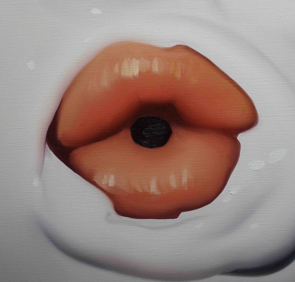 TOMOZAWA Kotao 友沢こたお slime CLXXXIII 2023, oil on canvas, 162 x 130.3 cm, detail 2