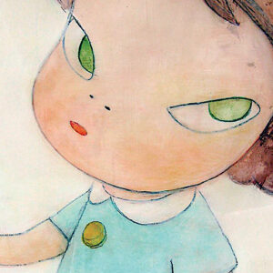 奈良美智 NARA Yoshitomo Fuck You 1998, Acrylic and coloured pencil on paper, 84 x 59 cm, detail
