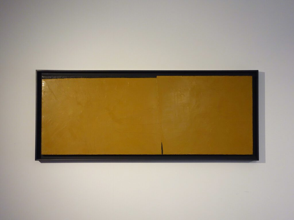 YAMAGUCHI Takeo 山口長男「接」Setsu (Joint) 1967, oil on board, 51 x 126 cm