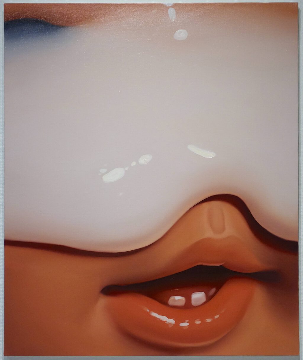 TOMOZAWA Kotao 友沢こたお slime CLXXXVIII 2023, oil on canvas, 72.7 x 60.6 cm