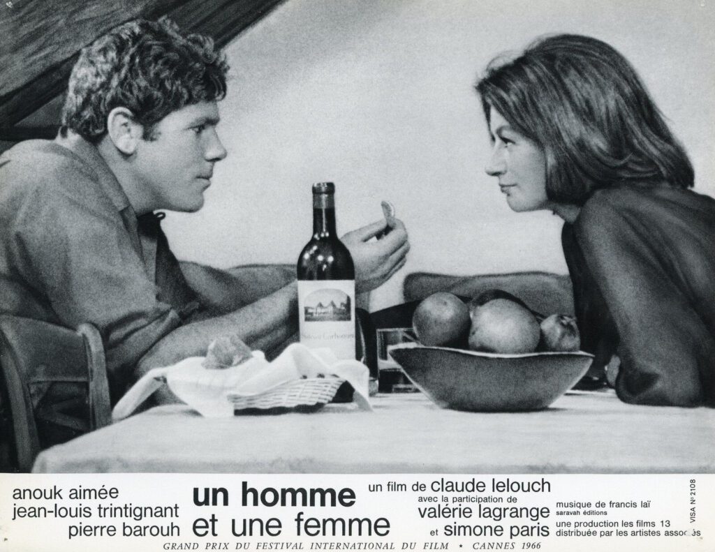 Pierre Barouh and Anouk Aimée Un homme et une femme 1966