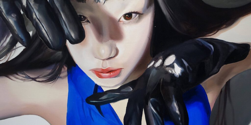 杉山日向子 SUGIYAMA Hinako “no title” 2023, 116.7 x 91 cm, oil on canvas, detail