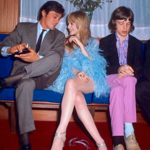 Alain Delon, Marianne Faithfull, Mick Jagger