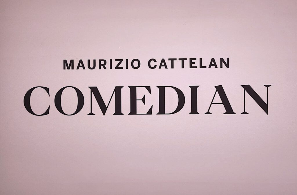 Maurizio Cattelan (b. 1960) “COMEDIAN”, banana and duct tape, 20 by 20 by 5 cm @ THE NOW, New York, 20 Nov. 2024