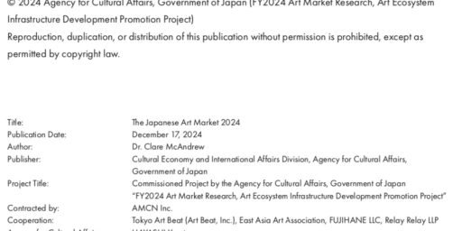 "The Japanese Art Market 2024" by Dr. Clare McAndrew