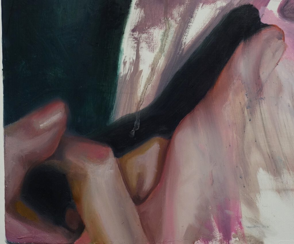 SUGIYAMA Hinako 杉山日向子「V.I.P.えもーしょん」2021, 652 x 530 mm, oil on canvas, detail_2