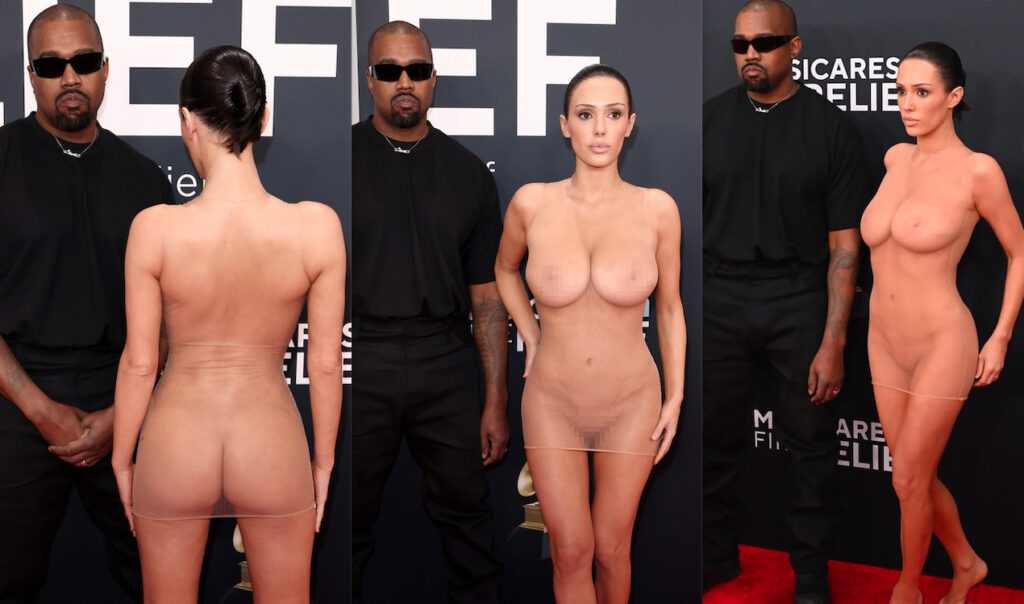 カニエ・ウェスト Kanye West and ビアンカ・センソリ Bianca Censori arrive at the 2025 Grammy Awards