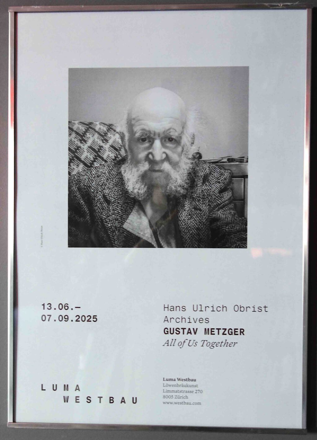 Hans Ulrich Obrist Archives Gustav Metzger All of Us Together 13.6.-7.9.2025 @ LUMA WESTBAU