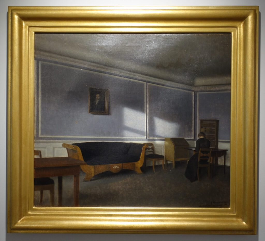Vilhelm Hammershøi “Sunshine in the drawing room II” 1903, oil on canvas, 57.3 x 64.2 cm