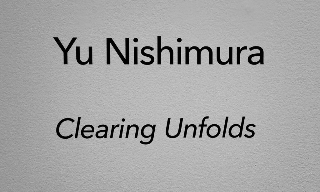 Yu Nishimura Clearing Unfolds