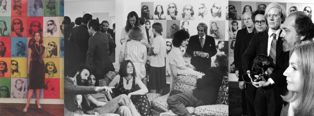 Home party at the home of collectors Ethel and Robert Scull. Wall Andy Warhol Ethel Scull 36 Times 1963