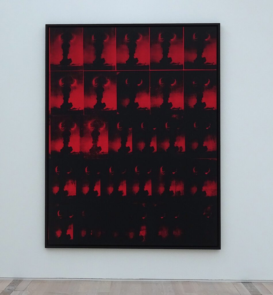 アンディ・ウォーホル Andy Warhol Red Explosion (Atomic Bomb) 1963. Siebdruckfarbe und Acryl auf Leinwand. Daros Collection, Schweiz
