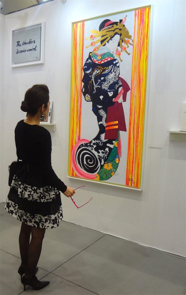 亜 真里男「Gogh, Kiyoshiro & Me (Summertime Blues – Tokyo 2020) 」2016年 @ ART FAIR TOKYO