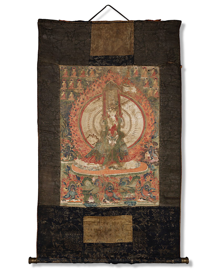 A THANGKA OF USHNISHA SITATAPATRA