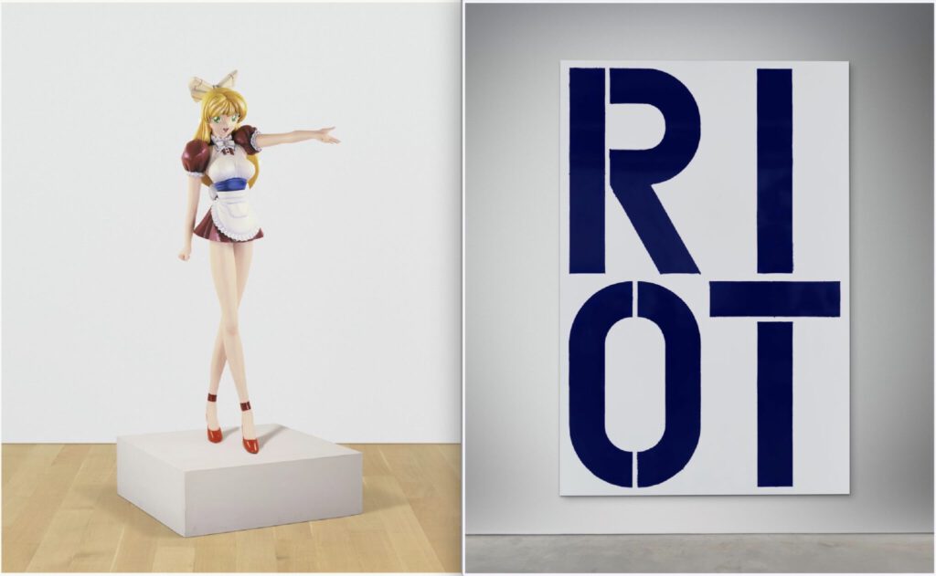Takashi Murakami Miss Ko² (Project Ko²) 1997 Christopher WOOL Untitled (RIOT) 1990