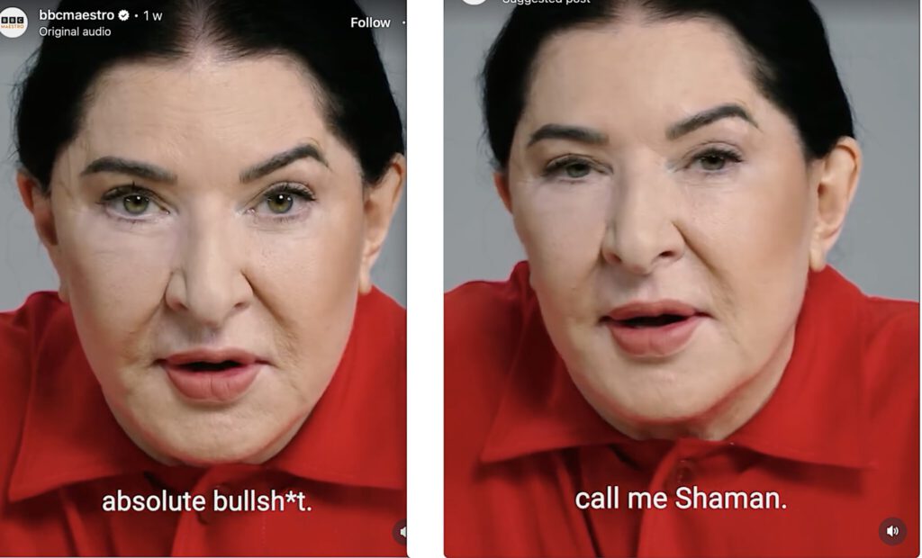 Marina Abramović on Instagram 4. June 2026 1