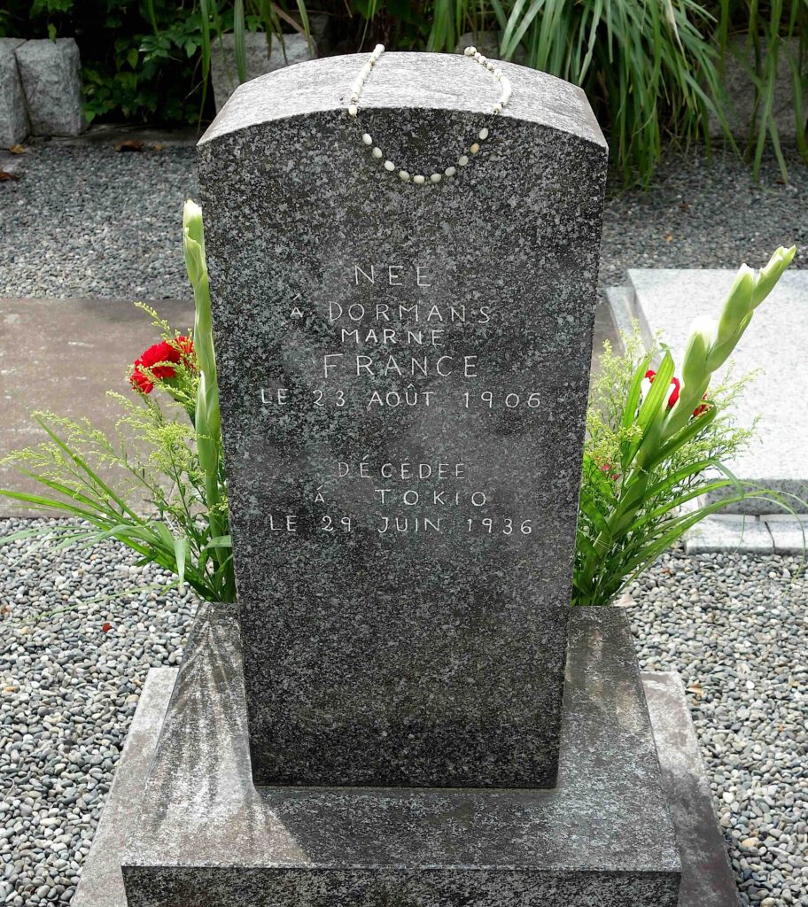 Née à DORMANS MARNE FRANCE LE 23 AOUT 1906 DÉCÉDÉ à TOKIO LE 29 JUIN 1936