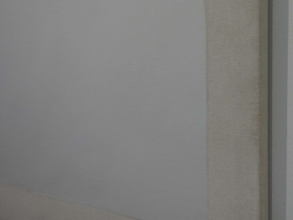 ROBERT RYMAN General 52“ x 52“ 1970. Enamel and enamelac on stretched cotton canvas, detail