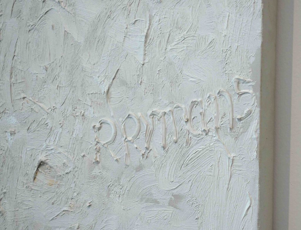 Robert Ryman “Untitled” 1959. Oil on primed stretched cotton canvas, 88.3 x 112 cm, detail