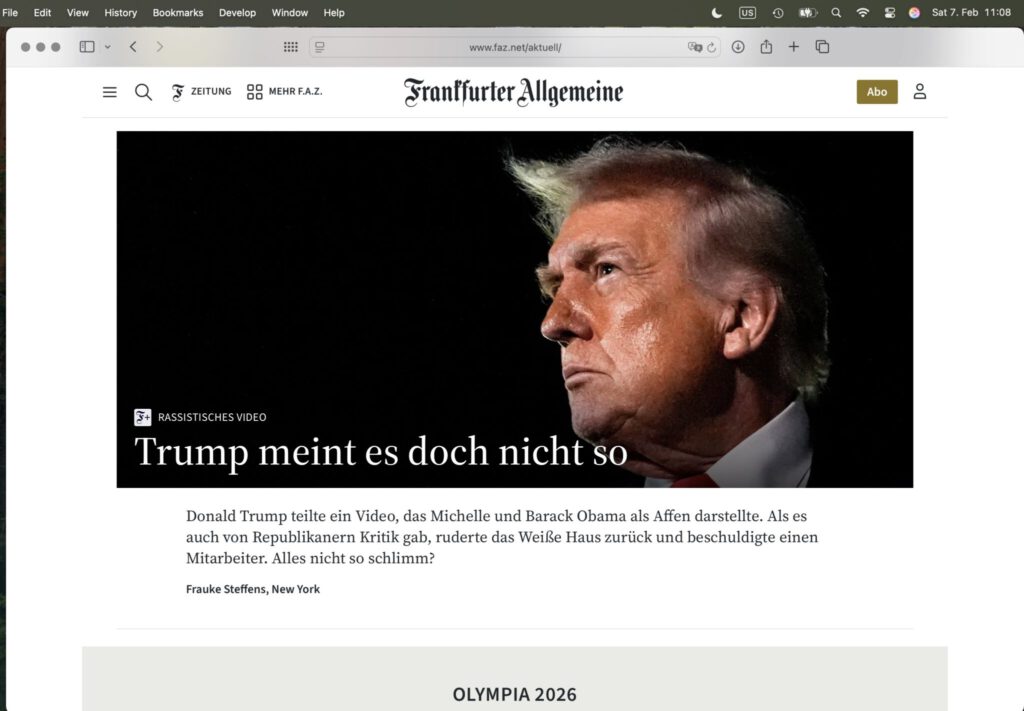 White House President Trump American Stupidity FAZ Germany