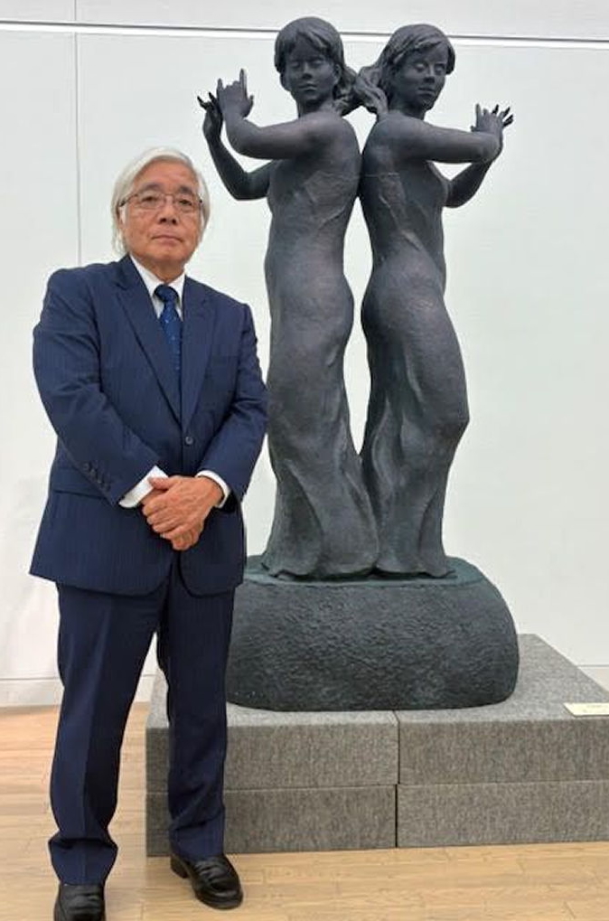 文部科学大臣賞。堤直美「双笛譜」令和7年、彫刻。