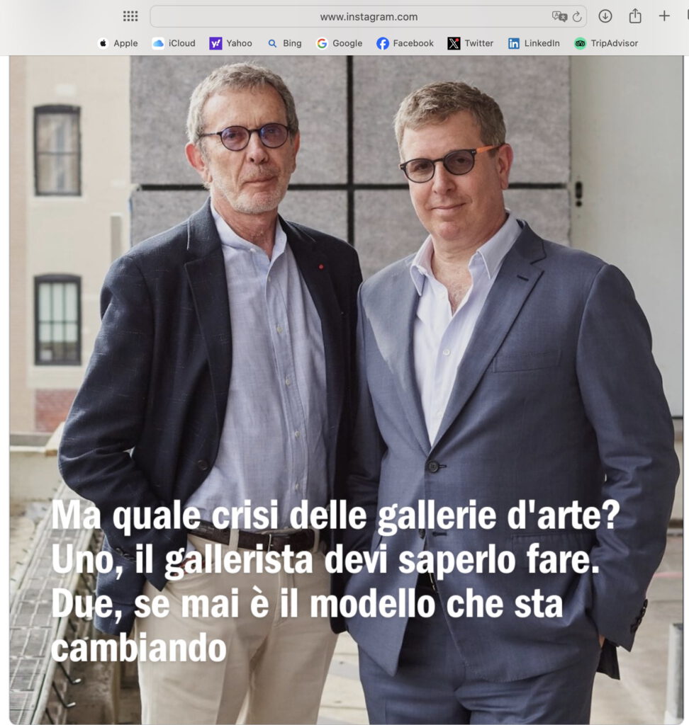 Arne Glimcher with son Marc Glimcher