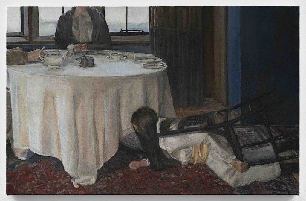 Dinnertime (Self-Portrait) , 2018. Oil on canvas