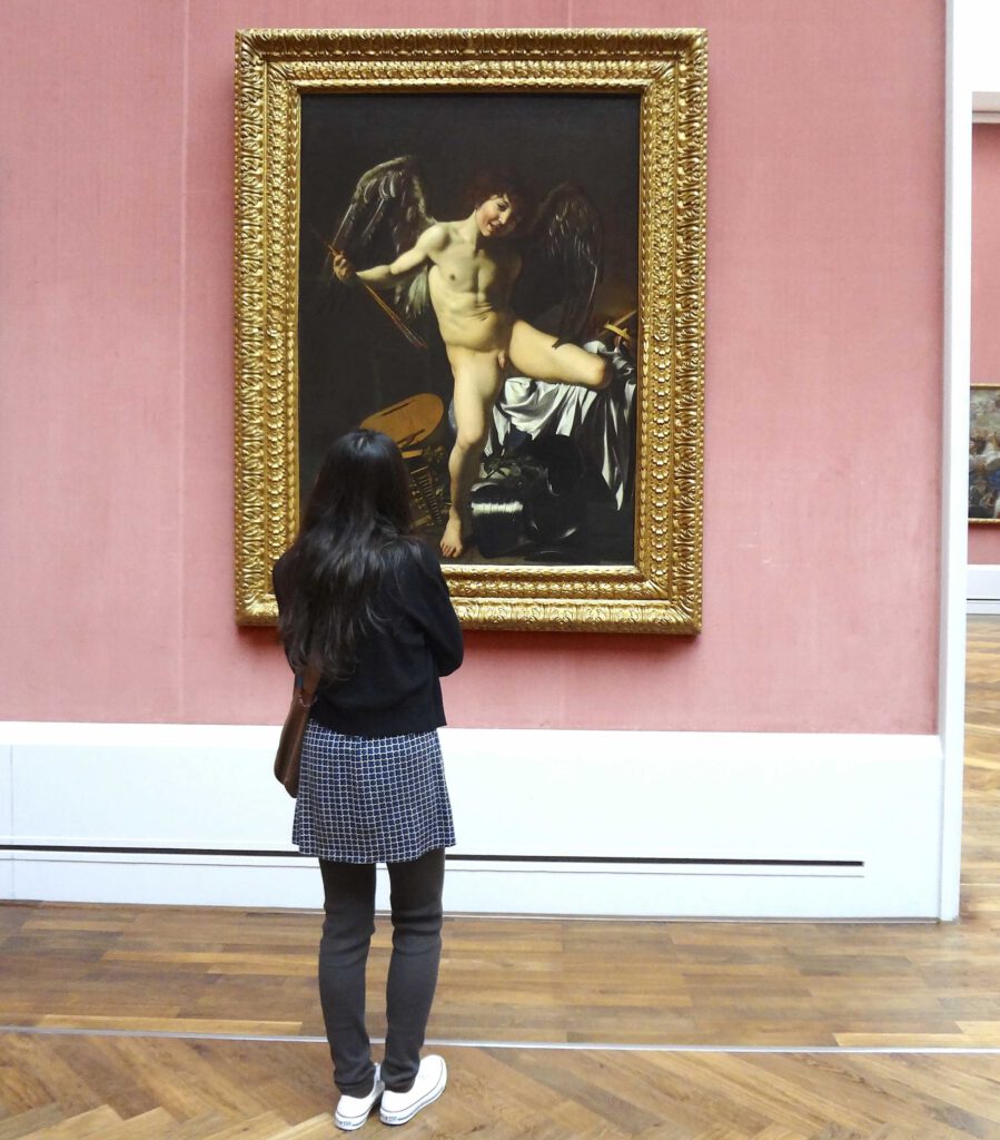 Michelangelo Merisi da Caravaggio Amor vincit omnia 愛の勝利 1602-1603, oil on canvas, 156 x 113 cm, Gemäldegalerie Berlin. Photo taken by Mario A | ミケランジェロ・メリージ・ダ・カラヴァッジョ Michelangelo Merisi da Caravaggio "Amor vincit omnia"「愛の勝利」 1602-1603, oil on canvas, 156 x 113 cm, Gemäldegalerie Berlin. Photo taken by Mario A