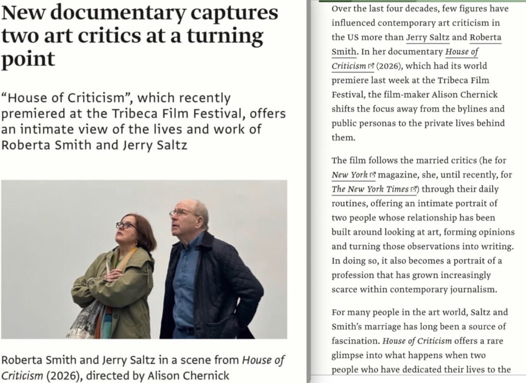 Roberta Smith Jerry Saltz