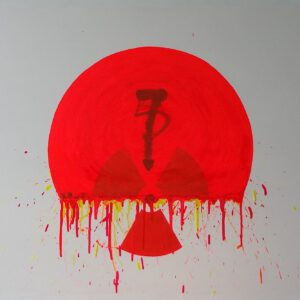 亜 真里男 Mario A Japan = Atom (フクシマ) 、油、2011年、65 x 100 cm | 亜 真里男 Mario A 「Japan = Atom (フクシマ)」、油、2011年、65 x 100 cm