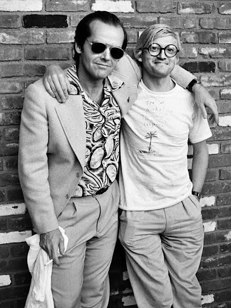 David Hockney and Jack Nicholson 1978, Hollywood. Photo by Michael Childers