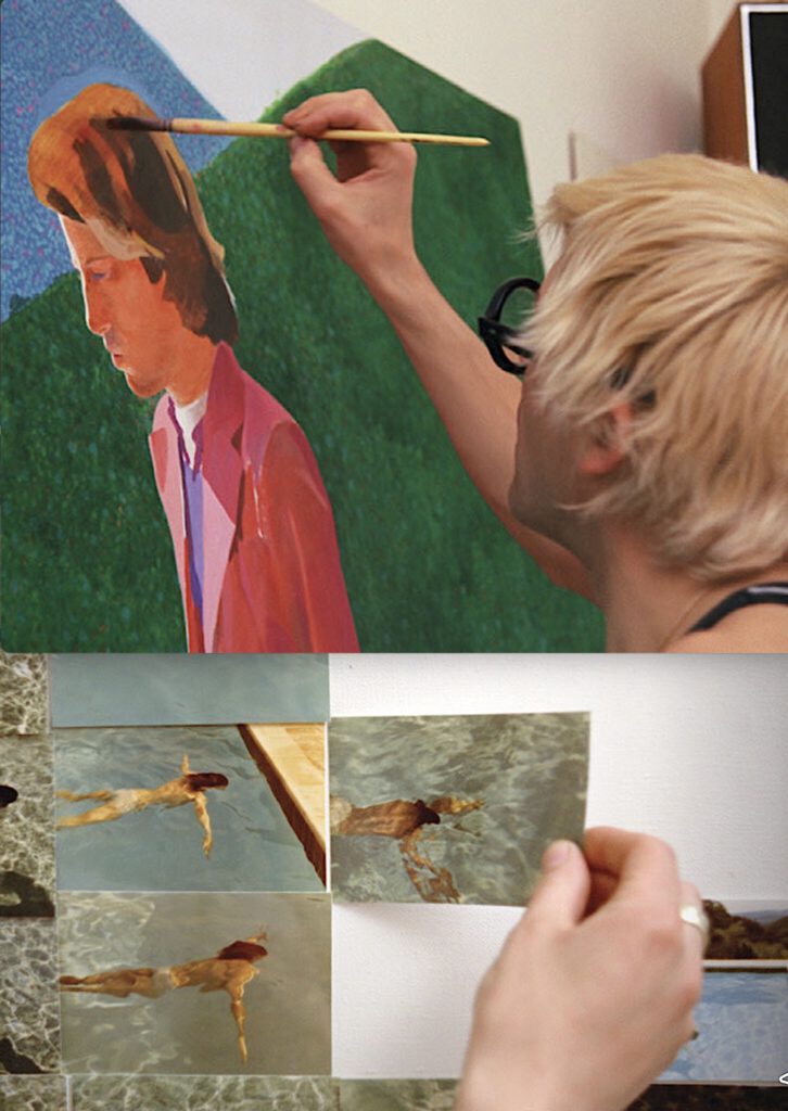 David Hockney, painting his lover and muse Peter Schlesinger