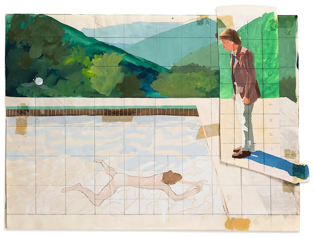 David Hockney’s study “Portrait of an Artist (Pool with Two Figures) ” 1972.