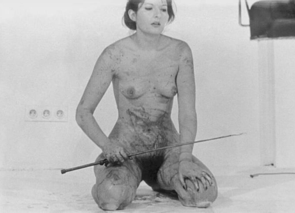 Lips of Thomas (star on stomach) 1975 Performance, 2 hours, Krinzinger Gallery, Innsbruck
