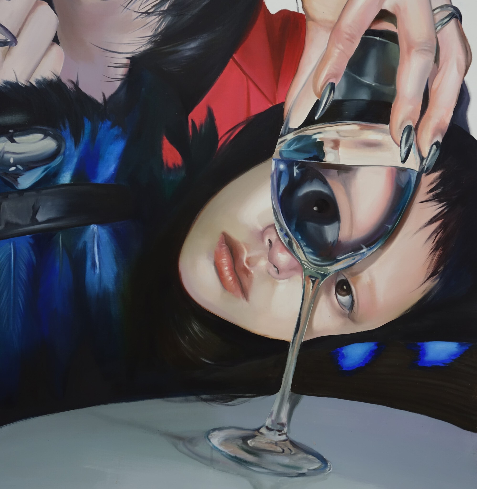 SUGIYAMA Hinako 杉山日向子 「Still Wet」2026, 1940 x 1303 mm, oil on canvas, detail