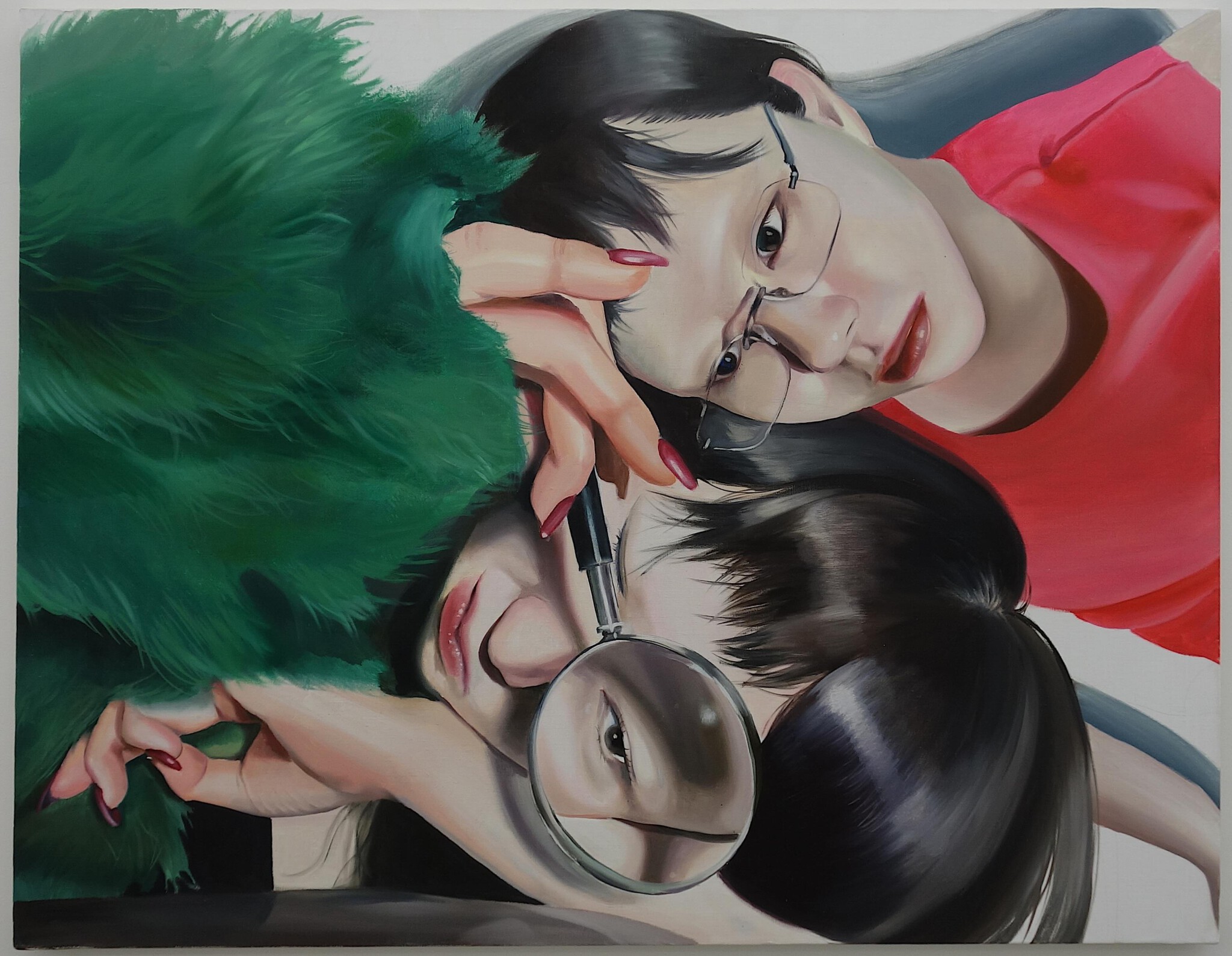 SUGIYAMA Hinako 杉山日向子 「サイコスコープ」2025, 910 x 1167 mm, oil on canvas