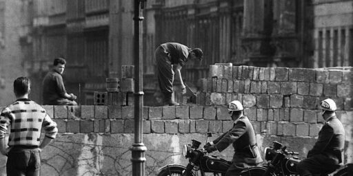 In August 1961, workers erected the “West-East Berlin Wall” along Bernauer Strasse.