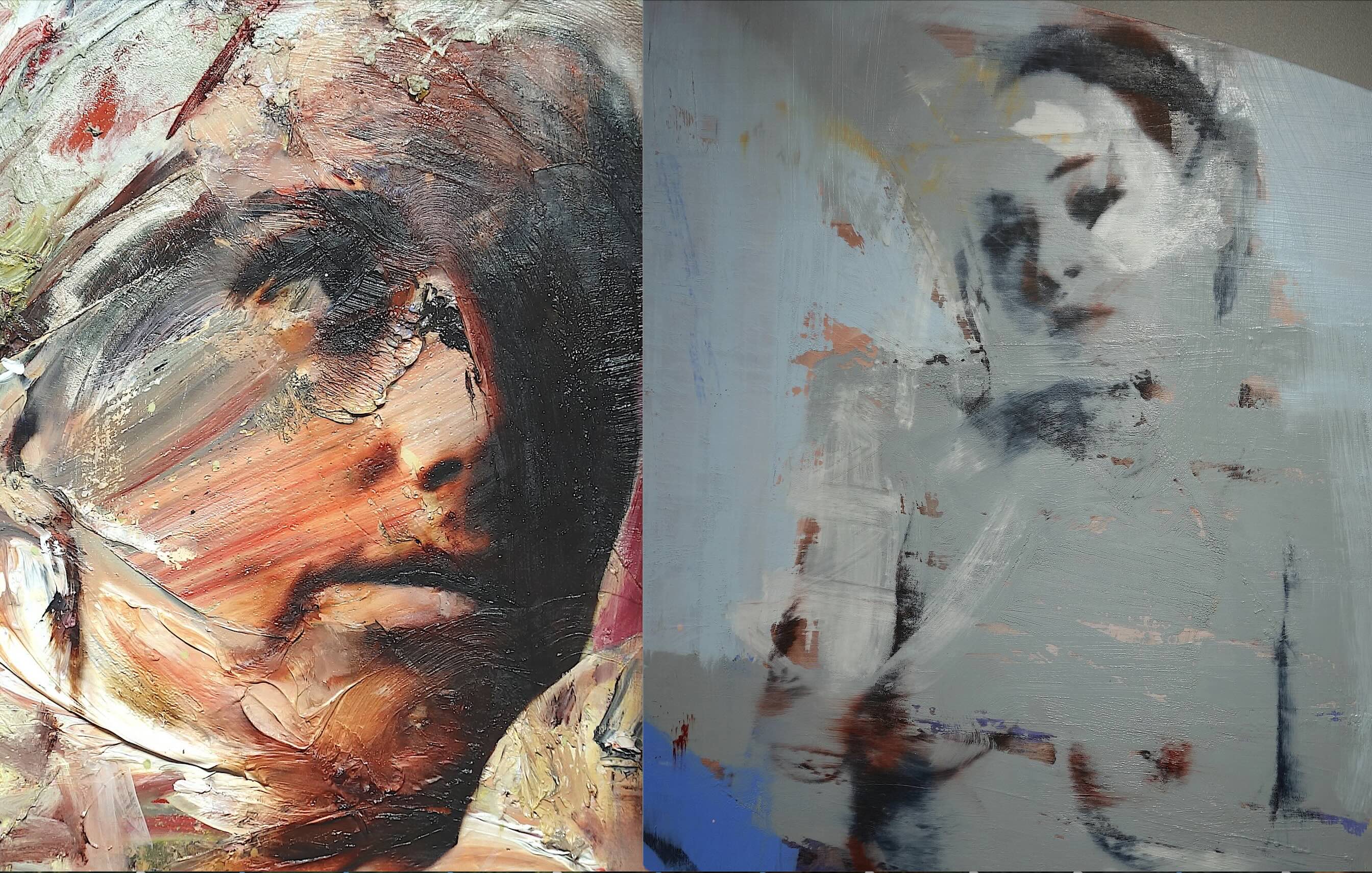 Naked Truth – Leilani – 2026 Oil on canvas 1620 x 1303 x 30 mm, detail (left picture) . N&A Gallery exhibition, 2026:8:4 – 9:26