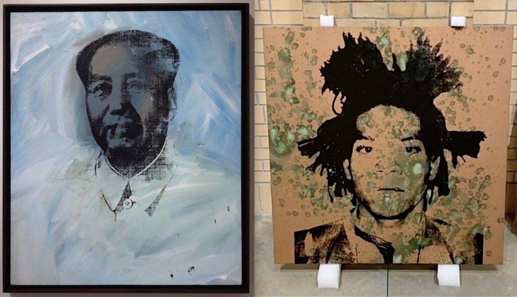 Photo printed on canvas, both by Andy Warhol. 1973 and 1982